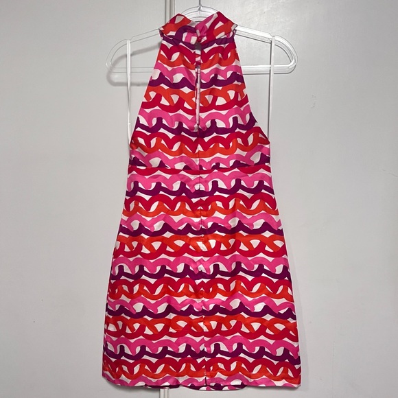 Original Milly Of New York Silk Dress size 4 Peekaboo Details High Neck Lined ZZ - Picture 6 of 13